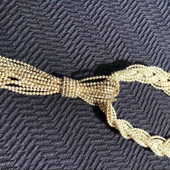 Vintage Art Deco Gold Tone Chain With Tassel - Picture 7 of 8